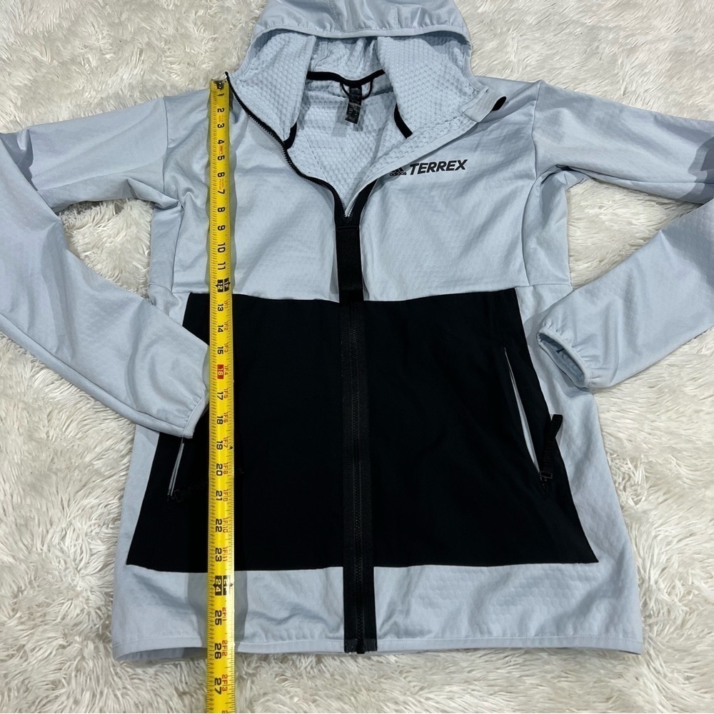 Adidas Terrex Tech Flooce Light Hooded Hiking Jacket Mens Small - Picture 6 of 14